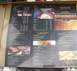 Brauhaus Speisekarte