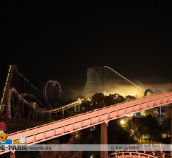 Heide Park bei Nacht